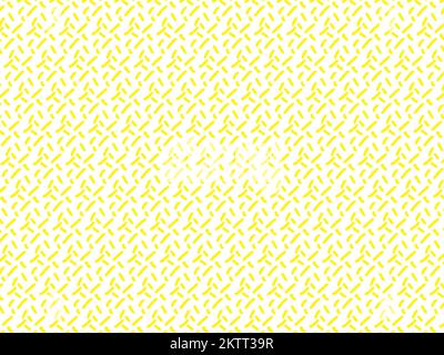 Abstraktes Hintergrundmuster nahtlose geometrische Linie Gelb auf Weiß Stockfoto