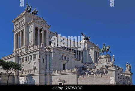 Rom. Victor Emmanuel II. Denkmal..'Il Vittoriano'. (Altar des Vaterlands) Stockfoto