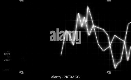 Kerzenhalter für Börsen- oder Devisenhandel im Grafikdesign für Finanzinvestitionskonzept. Bewegung. Finanzdaten und Diagramme mit Inkrea Stockfoto