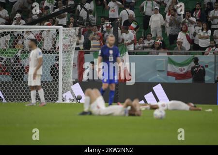 Doha-Katar 29. November 2022, Fußball-Weltmeisterschaft, Spiel zwischen US-amerikanischen und iranischen Teams im Lusail Stadion Stockfoto