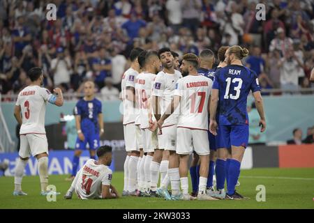 Doha-Katar 29. November 2022, Fußball-Weltmeisterschaft, Spiel zwischen US-amerikanischen und iranischen Teams im Lusail Stadion Stockfoto