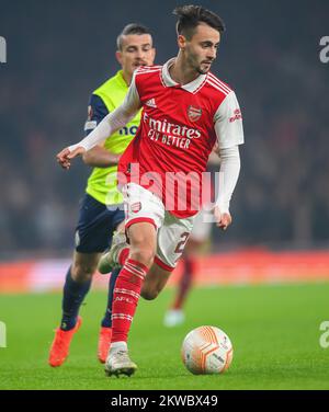 03. November 2022 - Arsenal / FC Zürich - UEFA Europa League - Gruppe A - Emirates Stadion Arsenal Fabio Vieira während des Spiels gegen den FC Zürich Bild : Mark Pain / Alamy Stockfoto