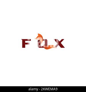 Fox Creative Logo-Vektor. Fox-Illustration. Fox Icon-Design Stock Vektor