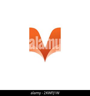 Fox Head Abstract Logo. Fox-Symbol. Fox Einfach Geometrisch. Der Buchstabe V Fox Stock Vektor