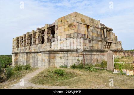 Khajuri Masjid, Blick auf den Osten, Archäologischer Park Champaner-Pavagadh, UNESCO-Weltkulturerbe, Gujarat, Indien Stockfoto