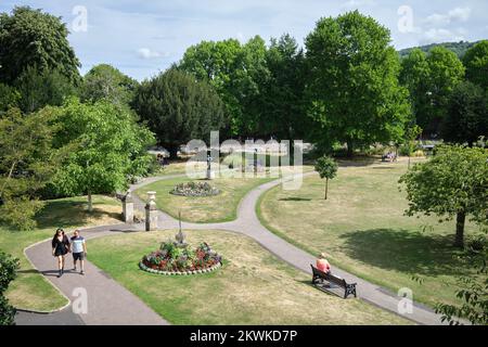 Parade Gardens im Sommer - Bath England UK Stockfoto