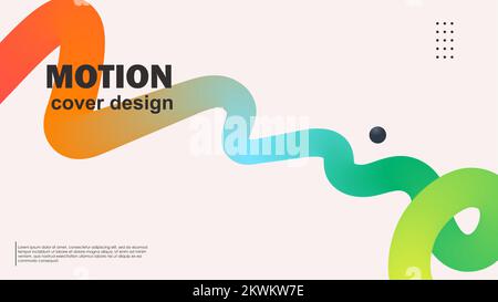 Kreatives Konzept für Poster, Banner in modernem minimalem Stil für Unternehmensidentität, Branding, Werbung in sozialen Medien, Promo. Dynamischer Fluidgradient Stock Vektor