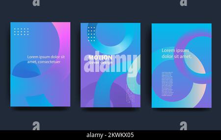 Kreative Cover in modernem minimalistischem Stil für Unternehmensidentität, Branding, Werbung in sozialen Medien, Promo. Wellige Form auf blauem Hintergrund. Vektor Stock Vektor