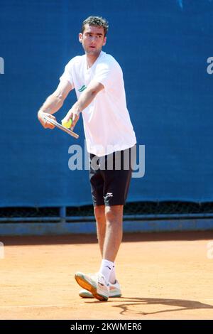 10.07.2012., Kroatien, Umag - 23. ATP Vegeta Croatia Open Umag. Ausbildung des kroatischen Tennisspielers Marin Cilic. Foto: Goran Jakus/PIXSELL Stockfoto