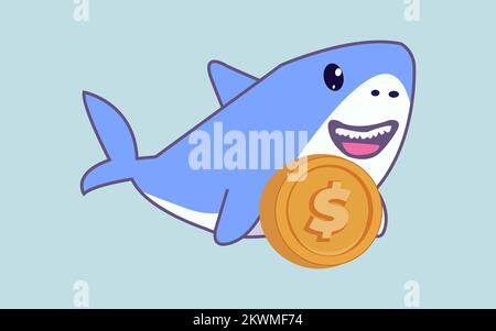 Blaues Delphin Art Logo Stock Vektor