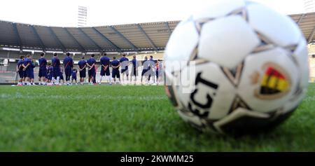 10.09.2012., Stadion King Baudouin, Brüssel, Belgien - Training der kroatischen Nationalmannschaft am Tag vor dem Spiel für die FIFA Fußball-Weltmeisterschaft Brasilien 2014 gegen Belgien. . .Foto: Marko Prpic/PIXSELL Stockfoto