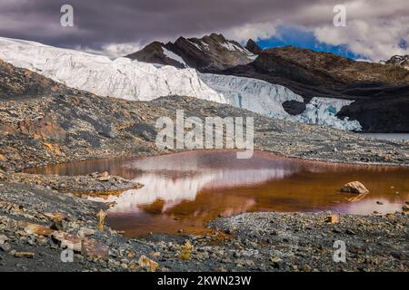 Pastoruri-Gletscher in Cordillera Blanca, schneebedeckte Anden, Ancash, Peru Stockfoto