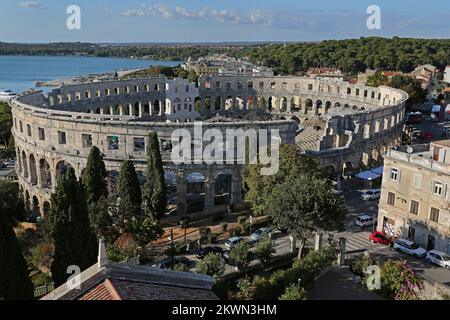 DATEIFOTO - Kroatien als 28.. EU-Mitgliedstaat Pula ist am bekanntesten für die Ruinen der antiken römischen Kultur und ihre architektonischen Errungenschaften. Foto: Igor Kralj/PIXSELL Stockfoto