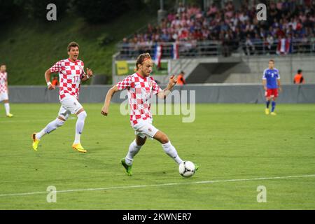 14/08/2013., Vaduz, Liechtenstein - Friendly Match, Liechtenstein - Kroatien. Foto: Zlatko Škrinjar / HaloPix / PIXSELL Stockfoto