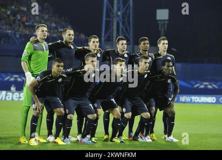 21.08.2013., Maksimir, Zagreb - erstes Spiel der vierten Qualifikationsrunde der Champions League, GNK Dinamo - Österreichisch Bec. Foto: Marko LUkunic/PIXSELL Stockfoto