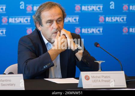 09/20/2013., Palace Hotel, Dubrovnik, Kroatien - Pressekonferenz UEFA unter Leitung von Michel Platini. Foto: Grgo Jelavic/PIXSELL Stockfoto