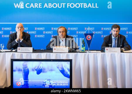 09/20/2013., Palace Hotel, Dubrovnik, Kroatien - Pressekonferenz UEFA unter Leitung von Michel Platini. Foto: Grgo Jelavic/PIXSELL Stockfoto