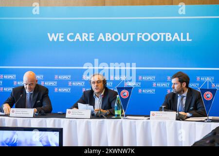 09/20/2013., Palace Hotel, Dubrovnik, Kroatien - Pressekonferenz UEFA unter Leitung von Michel Platini. Foto: Grgo Jelavic/PIXSELL Stockfoto