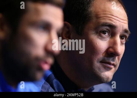 14.10.2013., Hampden Park, Glasgow, Skotska - Pressekonferenz nach dem Training und vor dem Qualifikationsspiel mit Schottland für die FIFA Weltmeisterschaft 2014 in Brasilien. Foto: Slavko Midzor/PIXSELL Stockfoto