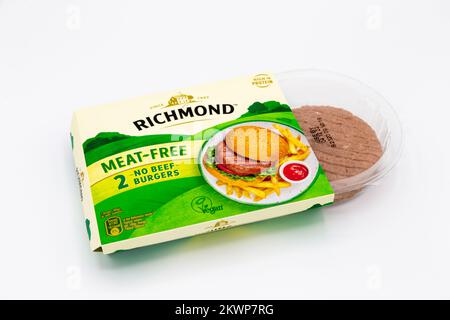 Richmond Fleischfreie Burger, vegane Burger, pflanzlich, uk Stockfoto