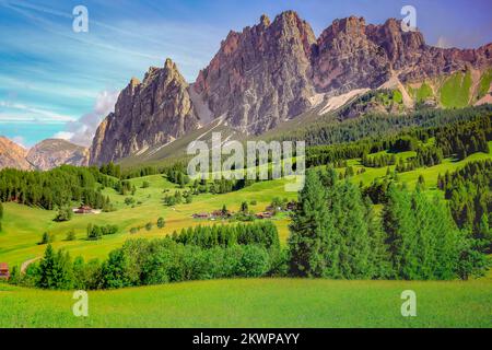 Langkofel, Sassolungo Pinnacles, Dolomiten sudtirol bei Cortina d Ampezzo Stockfoto