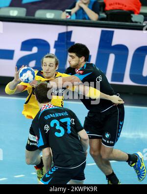 23.11.2013., Arena, Zagreb, Kroatien - EHF Handball Champions League, Gruppe A, RK Zagreb - Rhein-Neckar Lowen. Foto: Dalibor Urukalovic/PIXSELL Stockfoto