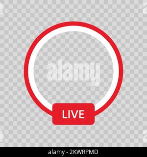 Livestreaming-Symbole. Vektordarstellung Stock Vektor