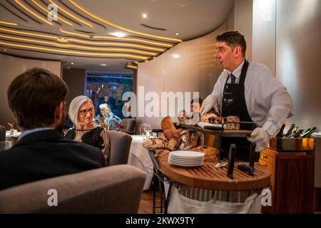 Das 2-Sterne-Michelin-Restaurant Steirereck in der Meierei im Stadtpark, 03. LandstraÃŸe, Wien, Österreich. Dieses gehobene Restaurant im geräumigen Stadtpa Stockfoto