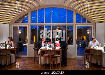 Das 2-Sterne-Michelin-Restaurant Steirereck in der Meierei im Stadtpark, 03. LandstraÃŸe, Wien, Österreich. Dieses gehobene Restaurant im geräumigen Stadtpa Stockfoto