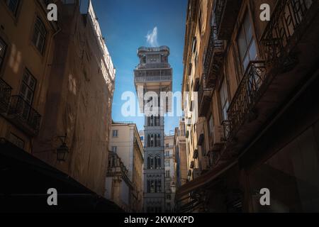 Santa Justa Aufzug - Lissabon, Portugal Stockfoto