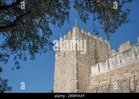 Burg Saint Georges (Castelo de Sao Jorge) - Lissabon, Portugal Stockfoto