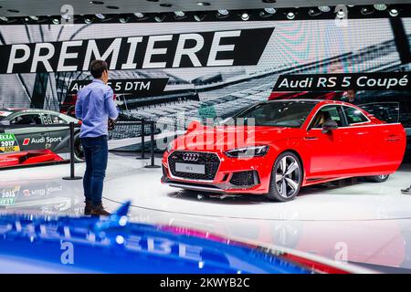 Weltpremiere des Audi RS 5 auf der Automesse in Genf, Schweiz, CH, am 7. März 2017. (Foto: Saso Domijan) Stockfoto