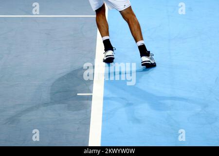 05.04.2017., Zenica, Bosnien und Herzegowina - niederländischer Tennisspieler Robin Haase trainiert vor dem Davis Cup mit der Nationalmannschaft von Bosnien und Herzegowina. Foto: Armin Durgut/HaloPix/PIXSELL Stockfoto