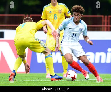 07.05.2017., Sesvete, Zagreb, Kroatien - UEFA European U-17 Championship 2017., Gruppe D, England gegen Ukraine. Jadon Sancho. Foto: Marko Prpic/PIXSELL Stockfoto