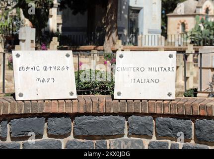 Italienischer Militärfriedhof in Asmara Stockfoto