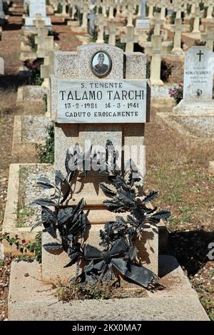 WW2 Kriegsgräber auf dem Asmara-Friedhof in Eritrea Stockfoto