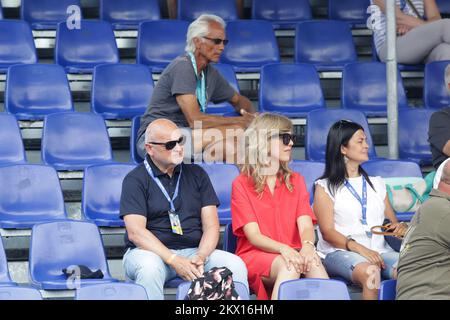 30.06.2017., Porec, Kroatien - Swatch Beach Volleyball Mayor Series, Spiel Perisic/Dell'Orco von Kroatien gegen Gibb/Crabb von USA. Zlatko Matesa, Präsident des kroatischen Olympischen Komitees. Foto: Luka Stanzl/PIXSELL Stockfoto