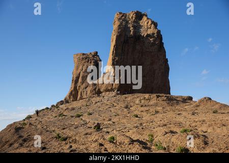 Malerische Berglandschaften - Naturpark Roque Nublo - Gran Canaria, Spanien. Stockfoto