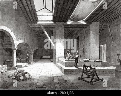 Eine Münzgießerei in Chihuahua, Mexiko. Reise in den Staat Chihuahua mit Philippe Ronde 1849-1852 Stockfoto