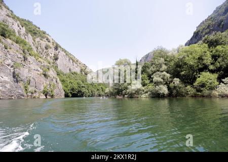 08.07.2017., Skoplje, Mazedonien – Matka ist ein Canyon westlich von Zentral-Skopje, Mazedonien. Matka erstreckt sich über etwa 5.000 Hektar und ist eines der beliebtesten Outdoor-Reiseziele in Mazedonien und beherbergt mehrere mittelalterliche Klöster. Foto: Luka Stanzl/PIXSELL Stockfoto