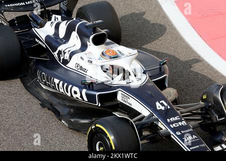 22.. November 2022, Yas Marina Circuit, Abu Dhabi, Probefahrten der Formel 1 in Abu Dhabi 2022, auf dem Bild Nyck de Vries (NED), Scuderia AlphaTauri Stockfoto