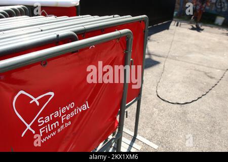 03.08.2017., Sarajevo, Bosnien und Herzegowina - Neueste Vorbereitungen auf dem Sarajevo Film Festival 23., Eröffnung am 11.. August. Und läuft bis 18,08 Uhr. Foto: Armin Durgut/HaloPix/PIXSELL Stockfoto