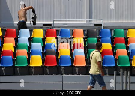 03.08.2017., Sarajevo, Bosnien und Herzegowina - Neueste Vorbereitungen auf dem Sarajevo Film Festival 23., Eröffnung am 11.. August. Und läuft bis 18,08 Uhr. Foto: Armin Durgut/HaloPix/PIXSELL Stockfoto