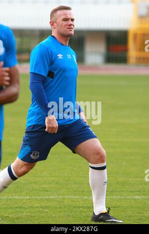23.08.2017., Split, Kroatien - Evertons Wayne Rooney während des Trainings im Poljud-Stadion vor dem Europa-League-Spiel, 2.. Etappe gegen Hajduk Split morgen Abend. Foto: Miranda Cikotic/PIXSELL Stockfoto