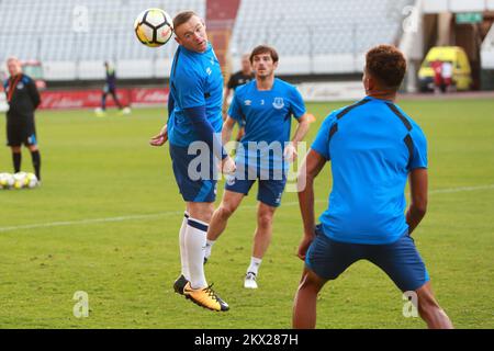 23.08.2017., Split, Kroatien - Evertons Wayne Rooney während des Trainings im Poljud-Stadion vor dem Europa-League-Spiel, 2.. Etappe gegen Hajduk Split morgen Abend. Foto: Miranda Cikotic/PIXSELL Stockfoto