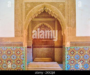 Traditionelle Architektur in Marrakesch, Marokko Stockfoto