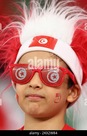 AR Rayyan, Katar, 30.. November 2022. Tunesien Fan während des Spiels der FIFA-Weltmeisterschaft 2022 im Education City Stadium, Ar Rayyan. Der Bildausdruck sollte lauten: David Klein / Sportimage Credit: Sportimage/Alamy Live News Stockfoto