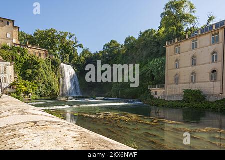 Isola del Liri (Italia) - Una piccola città medievale in Provincia di Frosinone, regione Lazio, Famosa per delle cascate nel Centro storico, 14 Stockfoto