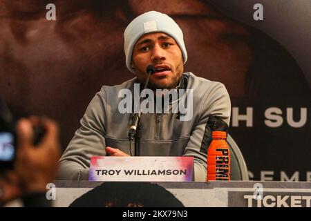 Newcastle, Großbritannien. 30.. November 2022. Troy Williamson bei der British Super-Welterweight Championship: Troy Williamson vs Josh Kelly Press Conference in Neville Hall, Newcastle Upon Tyne, Vereinigtes Königreich, 30.. November 2022 ( Kredit: Dan Cooke/Alamy Live News Stockfoto