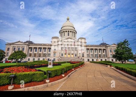 Little Rock, Arkansas, USA, im Kapitol des Bundesstaates und bei Tagesausflügen im Park. Stockfoto